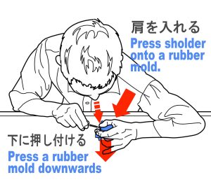 ビギナー編 鋳造用ゴム型の開き方と姿勢について